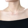 Guili Sterling Silver Rainbow Cubic Zirconia Bar Necklace, a vibrant and colorful piece to add flair and elegance to your wardrobe. - 3 of 3