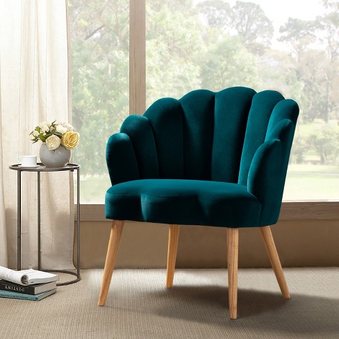 Teal velvet best sale accent chair