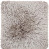 HomeRoots 20" Light Gray Shag Accent Throw Pillow - 4 of 4