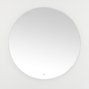 Ashden 36" Aluminum LED Round Mirror - LMR1004 - Silver - Safavieh - 1 of 4