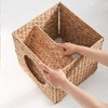 13" x 13" x 13" Water Hyacinth Woven Wicker Square Cat Bed Cave for Small and Medium Cat Breeds and Chihuahua - 4 of 4