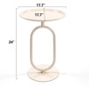 FONTOI Lantern-shaped End Table Set of 2, Small Round Side Table, Accent Pedestal Table for Living Room Bedroom Corners, White, 17.7"*24"*17.7" - 3 of 4