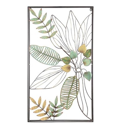 Plow & Hearth 3D Metal Outdoor Botanical Fern Wall Art, Left Facing