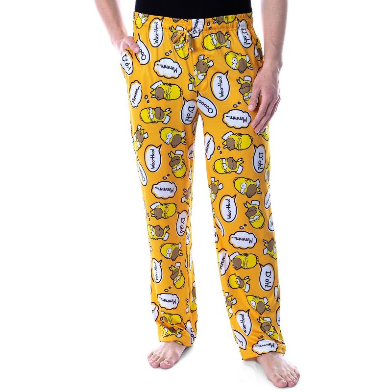 The Simpsons Men's Homer Simpson Bubble Thoughts Sleep Pajama Pants, 1 of 7