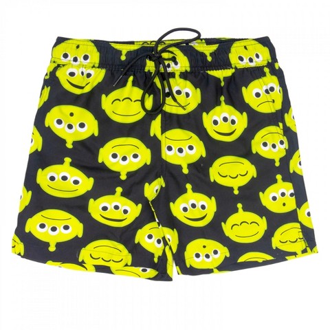 Toy Story Mens Toy Story Aliens Pattern Swim Board Shorts - Large