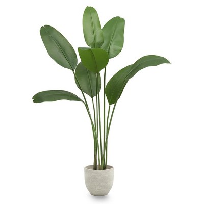 Maia Shop Bird of Paradise Faux Plant, Fake Silk Tree with Realistic Leaves