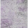 Lavender And Ivory Abstract Washable Indoor Outdoor Area Rug - 4 of 4