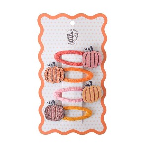 Trick or Treat Street Halloween & Fall Pumpkin Clip - Pack of 4 Hair Clips - 1 of 3