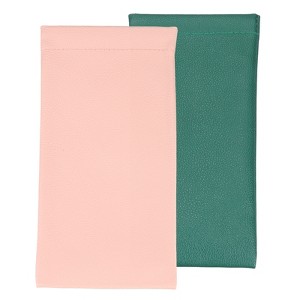 Unique Bargains PU Leather Soft Portable Storage Scratch-Resistant Eyeglasses Bag 2 Pcs - 1 of 4