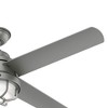 Hunter Searow 54" Matte Silver Lighted Ceiling Fan with Integrated LED and Wall Control for Outdoor Spaces - 4 of 4