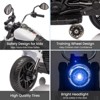 12V Kids Ride on Motorcycle, 3-Wheel Kids Electric Motorcycle w/Training Wheels, One-Button Start, Reverse, Headlight, Horn & Music, for 3+ - 4 of 4