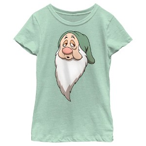Girl's Snow White and the Seven Dwarves Sleepy's Face T-Shirt - 1 of 4