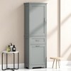 Tall Bathroom Storage Cabinet with 2 Drawers and 1 Door, Freestanding MDF Cabinet with Adjustable Shelf, Anti-Tip Device - 3 of 4