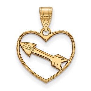 Black Bow Jewelry 14k Yellow Gold Plated Sterling Silver Pi Beta Phi Greek Life Pendant - 1 of 3