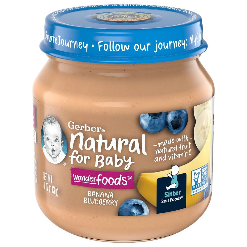 Gerber 2nd Food Natural Banana Blueberry Baby Meals - 4oz, 3 of 6