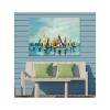 Cottage Garden West of The Wind Bright Sails Blue, Red, Yellow 40 x 30 Inch Waterproof Gallery Wrapped Canvas, Outdoor Garden, Yard, Patio All Weather - 2 of 2