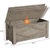 Wooden Toy Storage Bench, 39.4" Chest with Safe Hinges, Entryway Seat, Living Room Decor, Space-Saving Organizer, Simple Assembly - 3 of 4