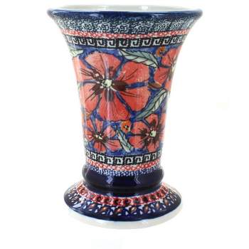 Blue Rose Polish Pottery 853 Zaklady Small Vase