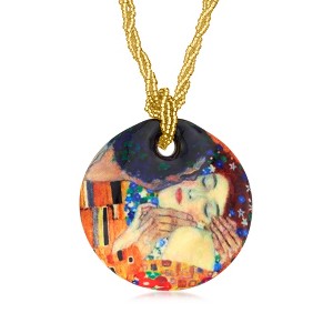Ross-Simons Italian "The Kiss" Murano Glass Multi-Strand Necklace With 18kt Gold Over Sterling Size 18 - 1 of 4