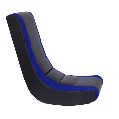 Black and Blue Faux Leather Video Rocker Gaming Chair
