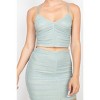 Slickblue Women's Shirred Cami Top & Mini Skirt Set Bodycon Honeycomb Design, Color & Size Options - 4 of 4