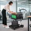 2 Tier Folding Shopping Cart for Groceries - Heavy Duty 198 LB Capacity - 3 of 4