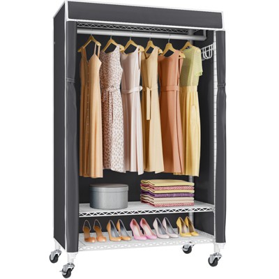 Vipek R1c Rolling Clothes Rack With Cover Portable Closet, White Closet ...