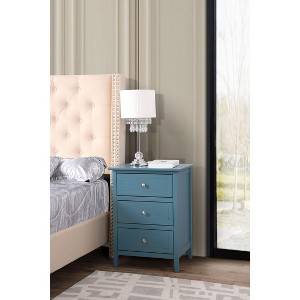 NicBex Nightstand with 3 Drawers Classic Bedside Table End Table with Solid Legs for Living Room, Bedroom, Study - 1 of 4