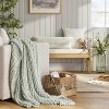 Chunky Knit Throw Blanket - Hearth & Hand™ with Magnolia - image 2 of 3