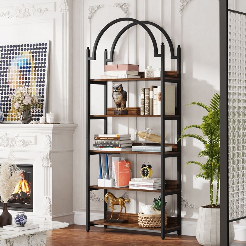 Tribesigns 72" Modern Open Arched Bookshelf, 2 of 9