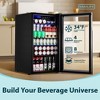 Simzlife 3.2 Cu.Ft 130 Cans Beverage Refrigerator, Mini Cooler with Reversible Glass Door&LED Light, Adjustable temperature, Removable Shelves - 4 of 4