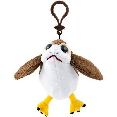 Star Wars Porg Plush Clip On Figure Keychain Toy - Great Gift for Kids and Adults - 4.5"