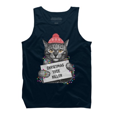 Men's Design By Humans Christmas tree killer By kodamorkovkart Tank Top