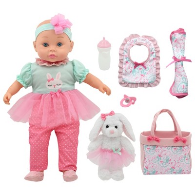 New Adventures Little Darlings: 16" The Little Ballerina Doll Set - Green
