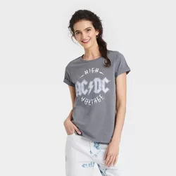 Women's AC/DC High Voltage Short Sleeve Graphic T-Shirt - Gray XL