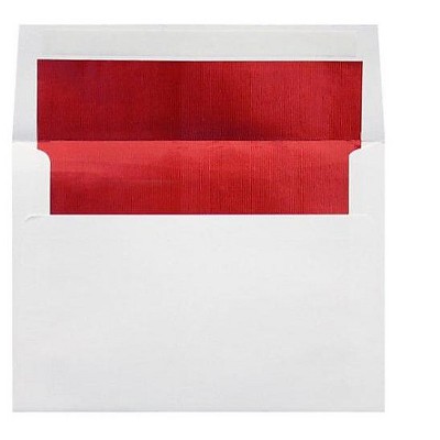 LUX 6 1/2x6 1/2 Foil Lined Square Env 2 11/16x3 11/16 WE w/Red Lining FLWH8535-01-50
