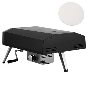 VEVOR Outdoor Pizza Oven, 13" Gas Fired Pizza Maker, Portable Outside Pizza Grill with Thickened Cordierite Pizza Stone, Waterproof Cover - 1 of 4