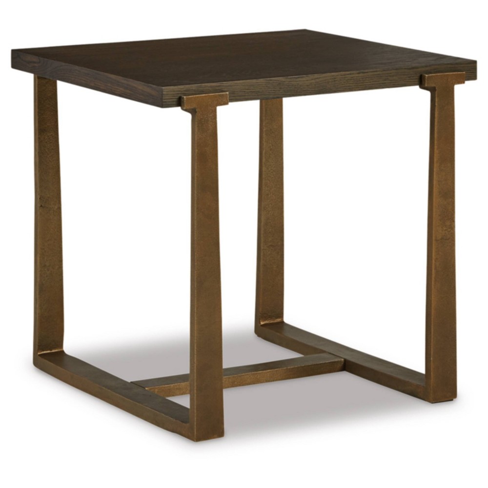 Photos - Dining Table Ashley Balintmore Square End Table Metallic Brown/Beige - Signature Design by Ash 