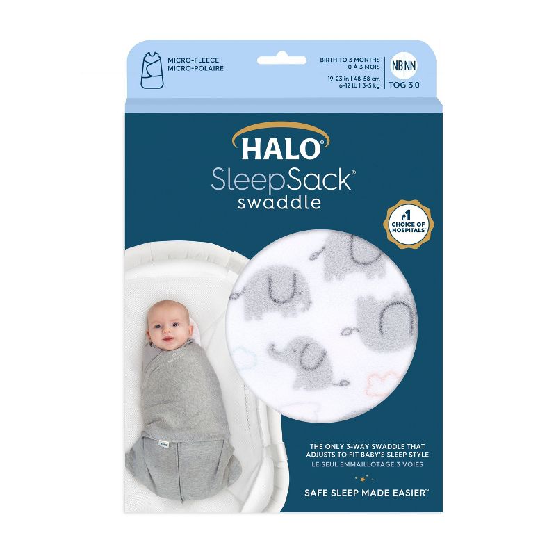 HALO Innovations Sleepsack Micro-Fleece Swaddle Wrap, 3 of 9