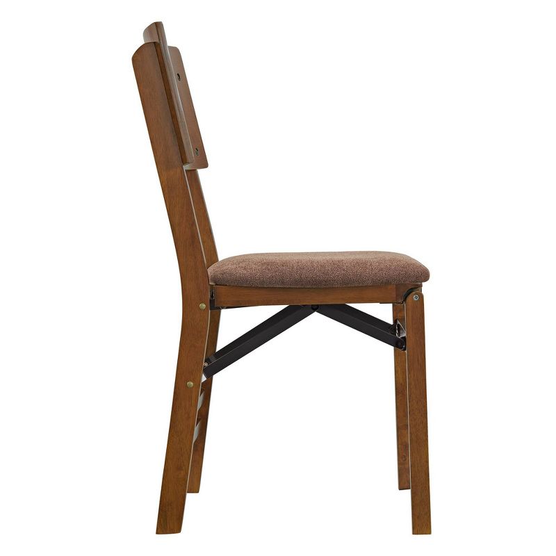 Stakmore Set of 2 Aztec Folding Chairs Fruitwood Finish, 3 of 5