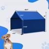 VisioGear Dog Shade Shelter, Portable Pet Tent, Water Resistant Dog House for Shade Protection, Garden, Patio, Backyard, Blue, 47.8"*46.6"*36" - 3 of 4