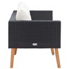 vidaXL Garden Sofa Black, Cream White - 2 of 4