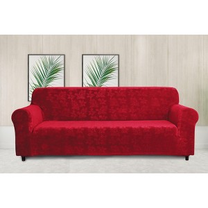 J&V TEXTILES Rich Floral Pattern Velvet Stretch Chair Cover Chair Slipcover Sofa Cover Furniture Protector Couch Soft with Elastic Bottom - 1 of 3