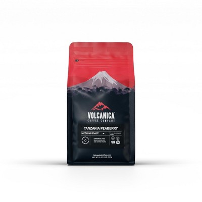 Volcanica Coffee, Tanzania Peaberry Coffee, Fresh Roasted, 16 oz