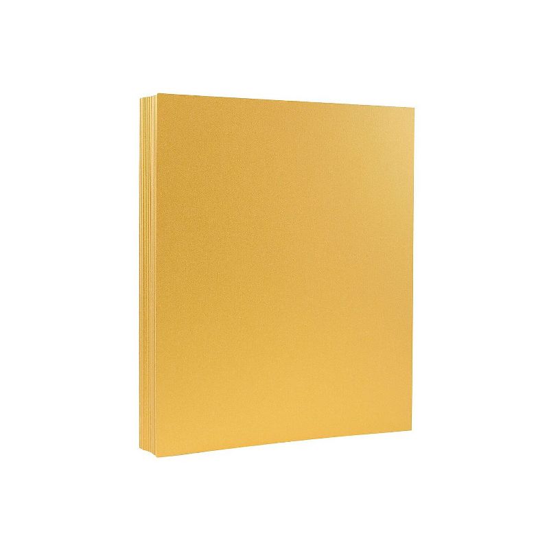 JAM Paper Metallic 110lb Colored Cardstock 8.5 x 11 Gold Stardream 173SD8511GO285, 2 of 3