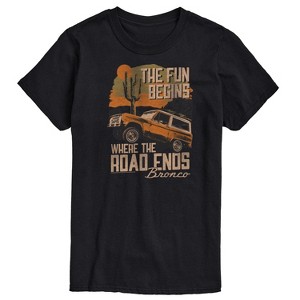 Men's - Ford - Bronco Fun Begins Where The Road Ends Short Sleeve Graphic T-Shirt - 1 of 4