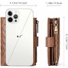 BEAFUP Small Wallets for Women,Leather RFID Blocking,Bifold Zipper Pocket Wallet,Card Case Purse with ID Window,Applies to Gift - 3 of 4