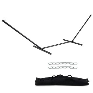 Tangkula 2-Person Heavy-Duty Hammock Stand w/ Storage Bag Portable 450 LBS Capacity - 1 of 4