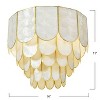 Storied Home 14" Round 4-Tier Capiz and Metal Flush Mount Ceiling Light - 2 of 4