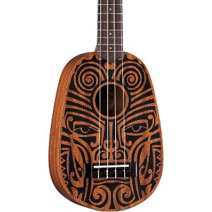 Luna Tribal Pineapple Ukulele Satin Natural - 1 of 4